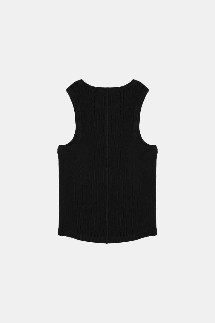 Racer Black Tank Top