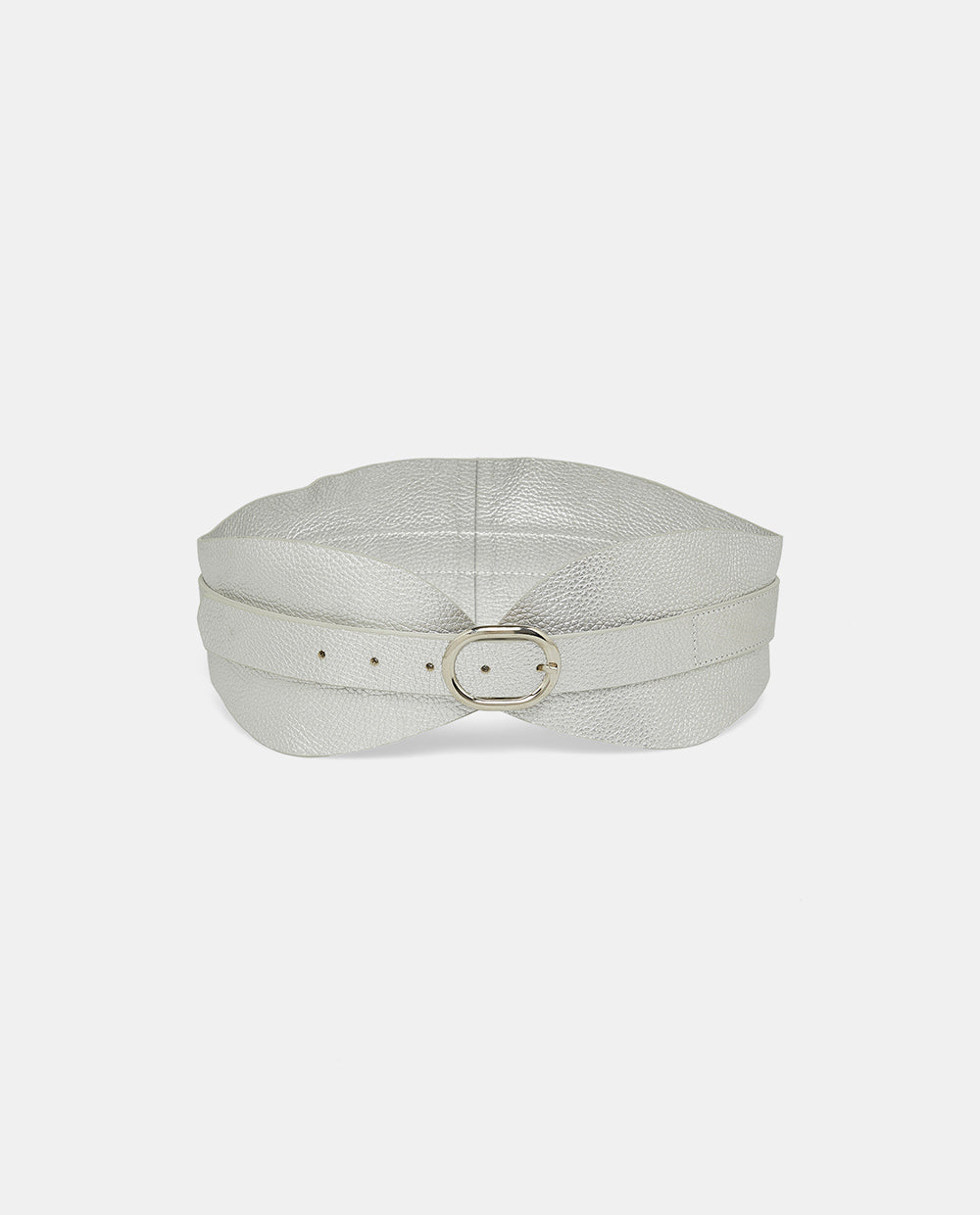 Silver Leather Belt