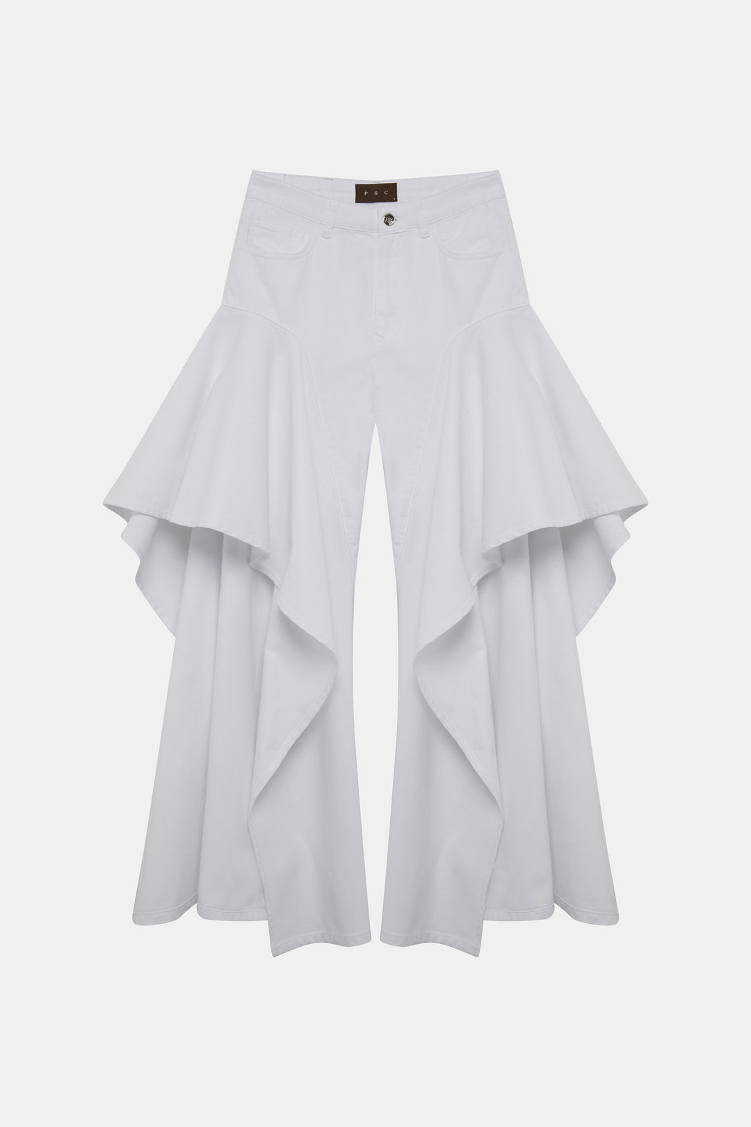 Ruffle Jeans White