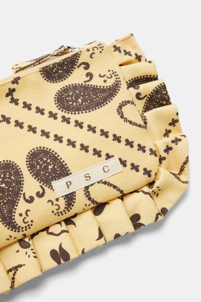 Paisley Yellow Pouch