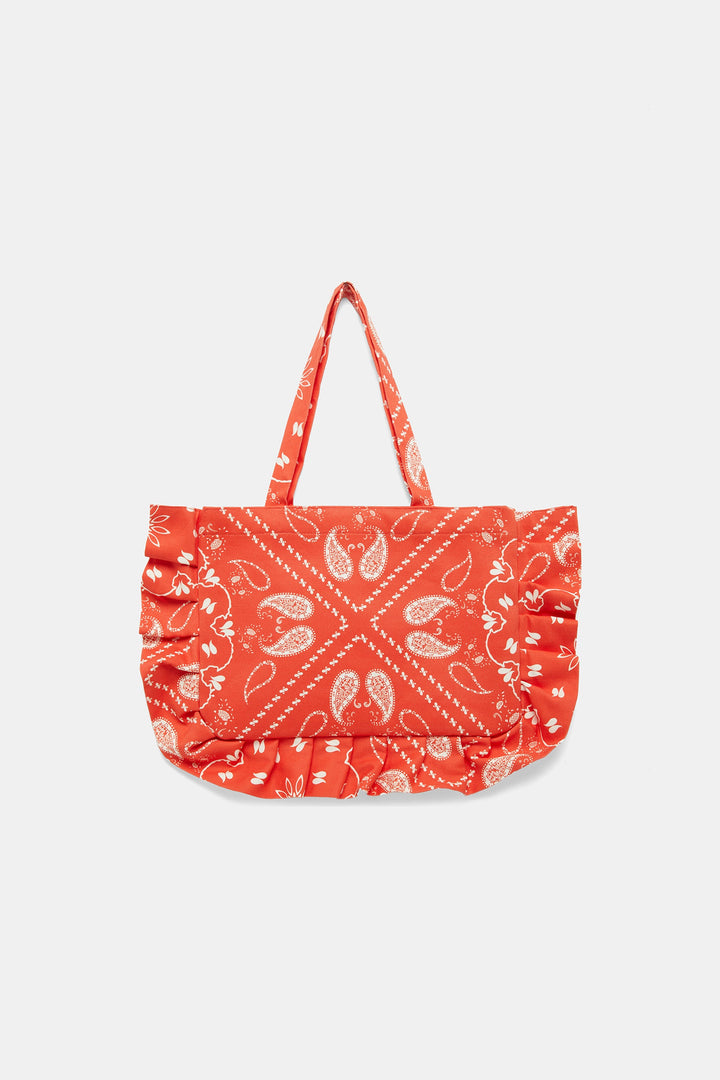 Paisley Red Tote
