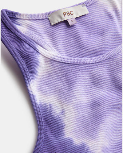 Purple Tie Dye Tank Top