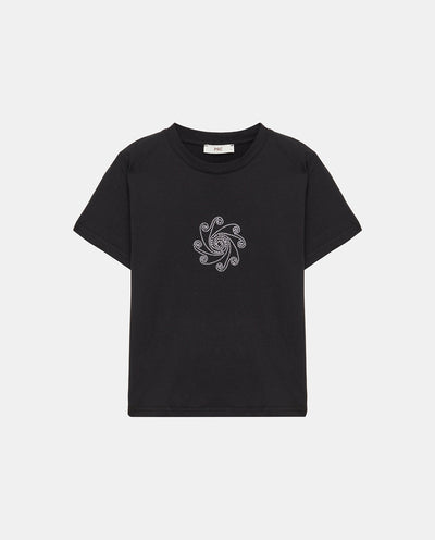 Black Swirl Petite T-Shirt