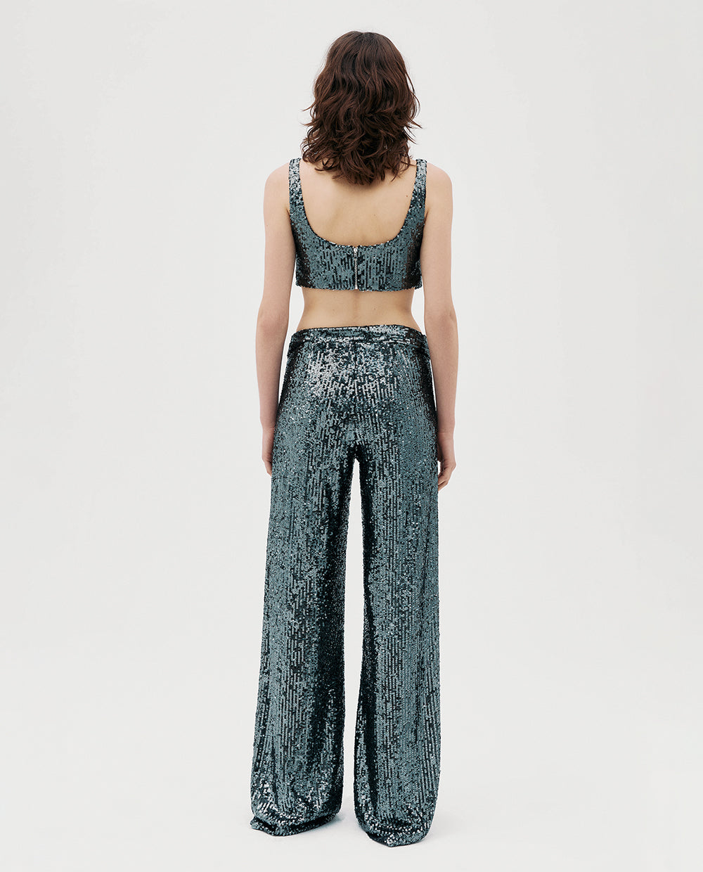 Grey Sequin Pants