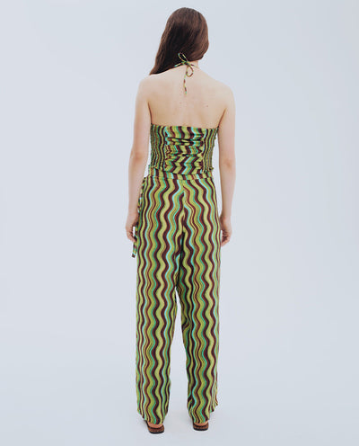 Wave Green Top