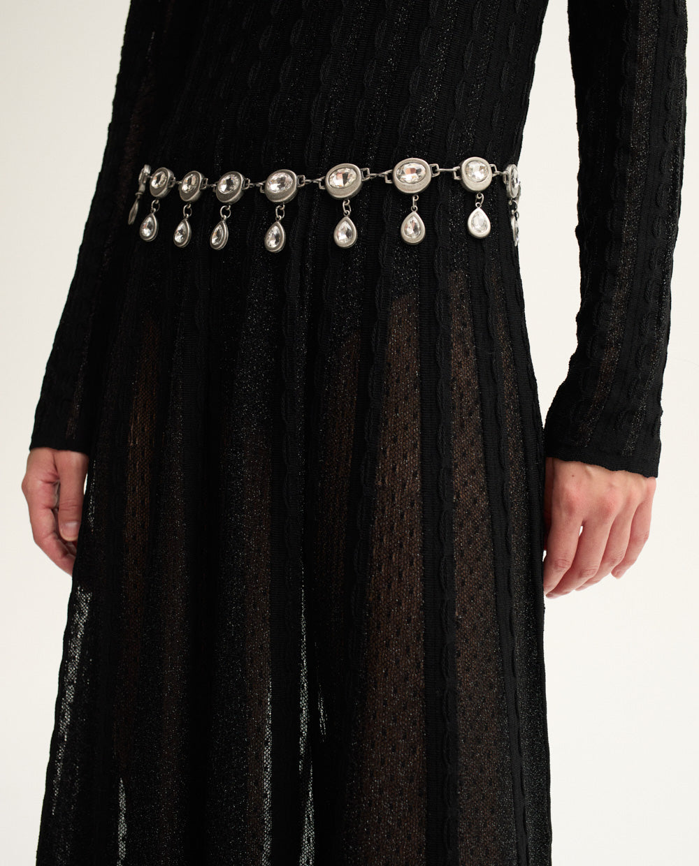 Black Knitted Maxi Dress