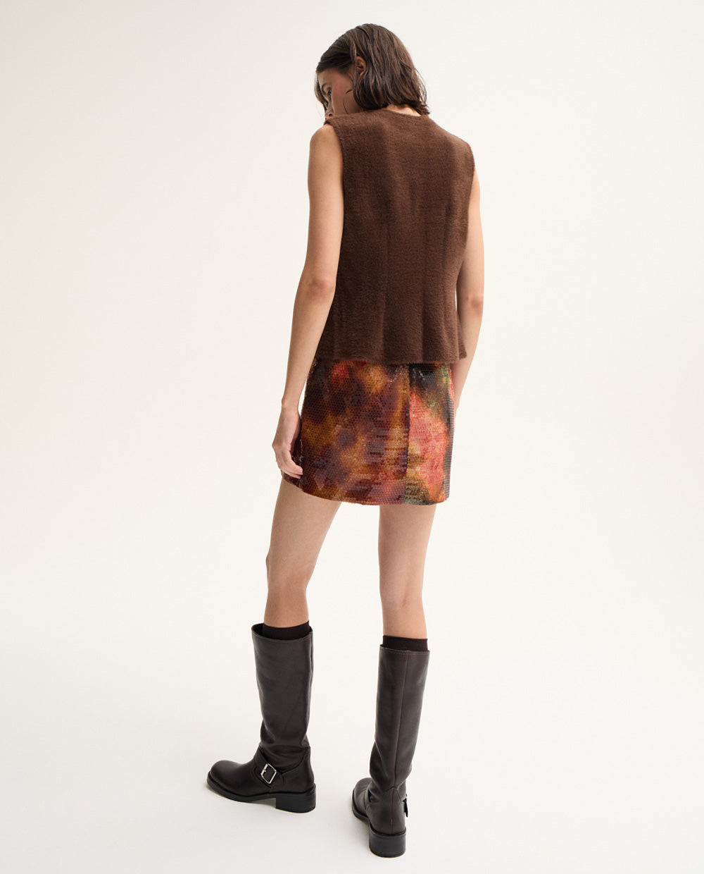 Brown Knitted Vest