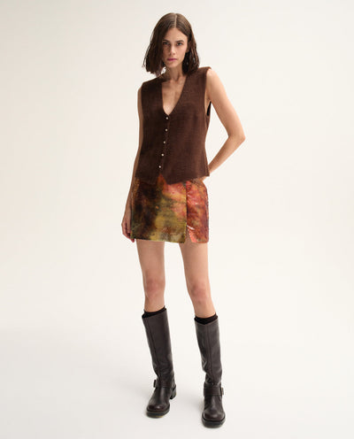 Brown Knitted Vest