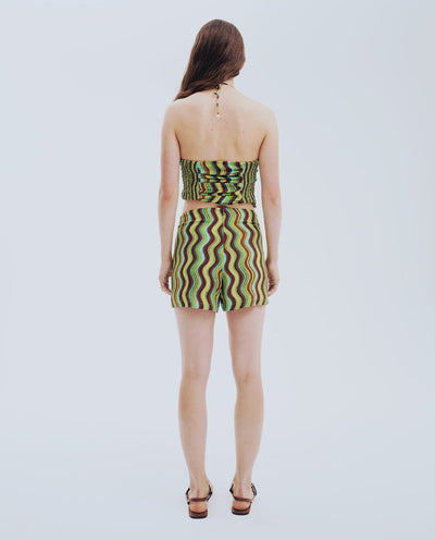 Wave Green Skort