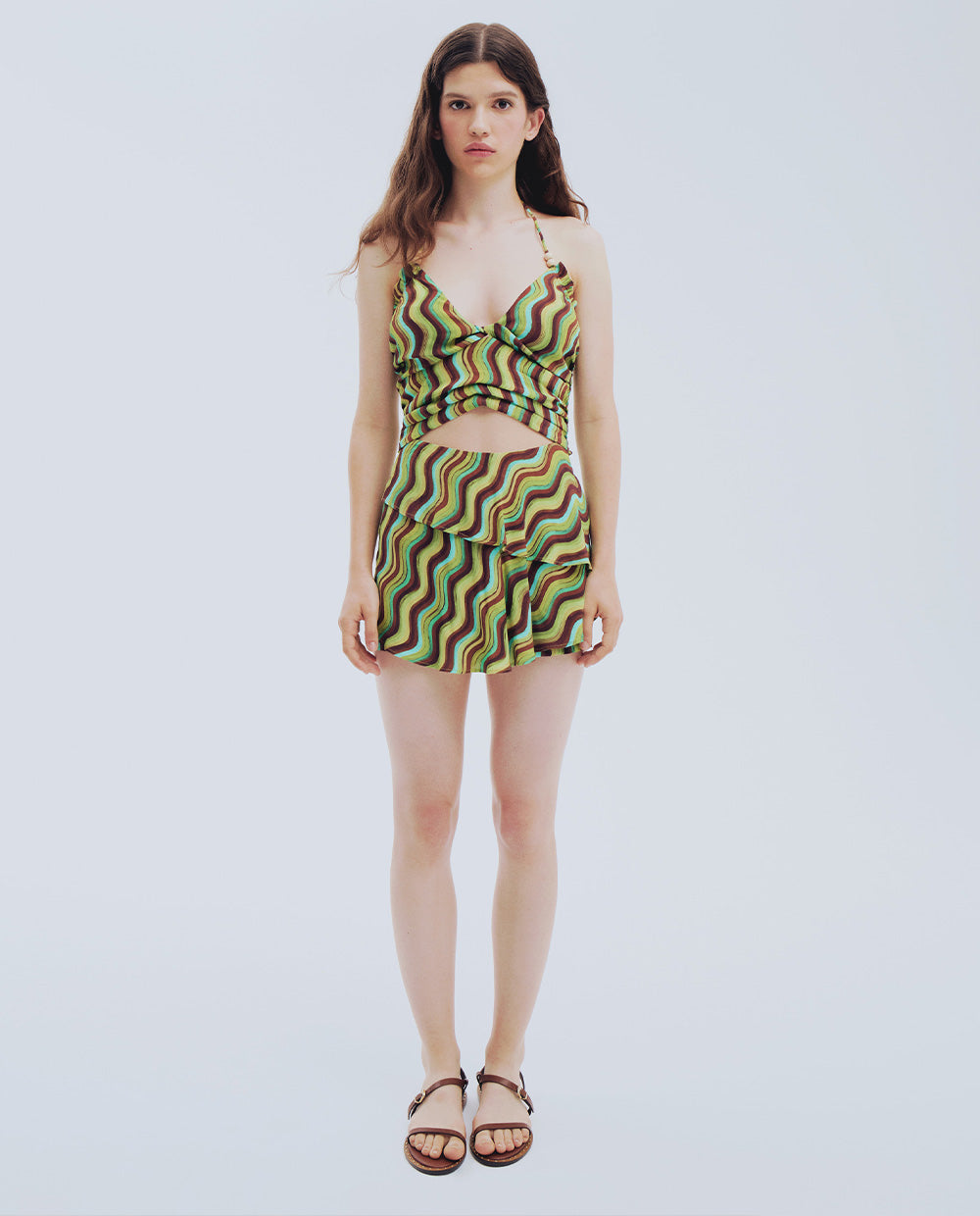 Wave Green Skort
