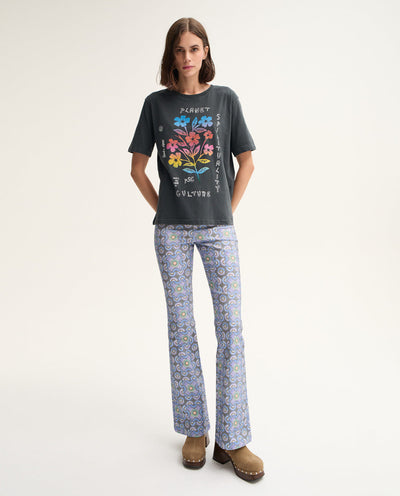 Printed Blue Trousers