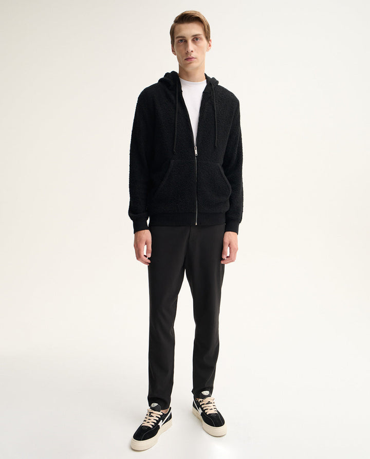 Black Lucky Knitted Hoodie