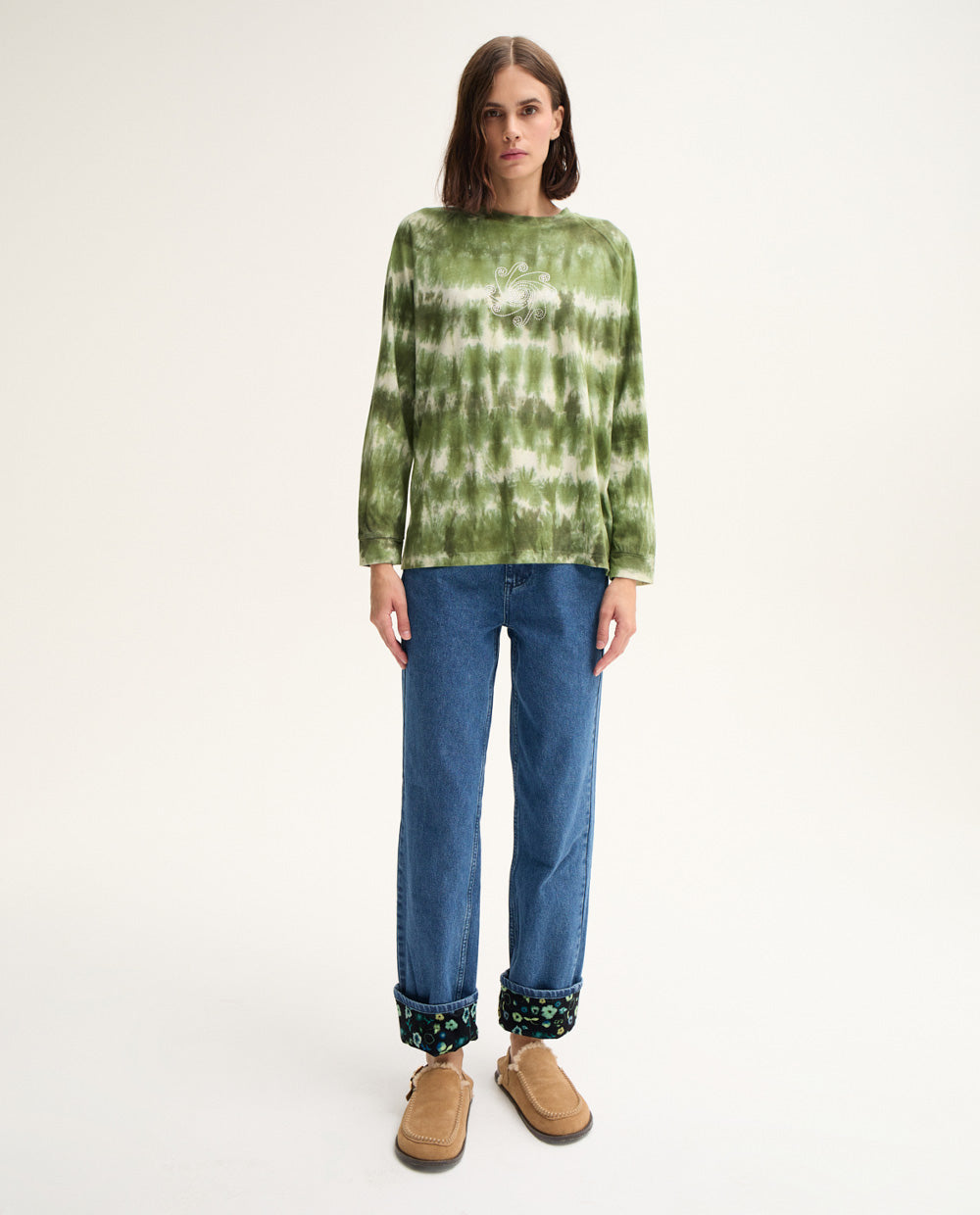 Green Tie Dye Long Sleeve