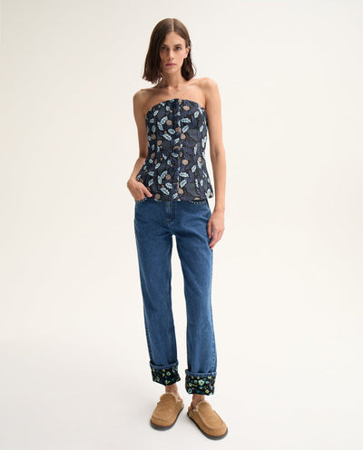 Studded Blue Jeans