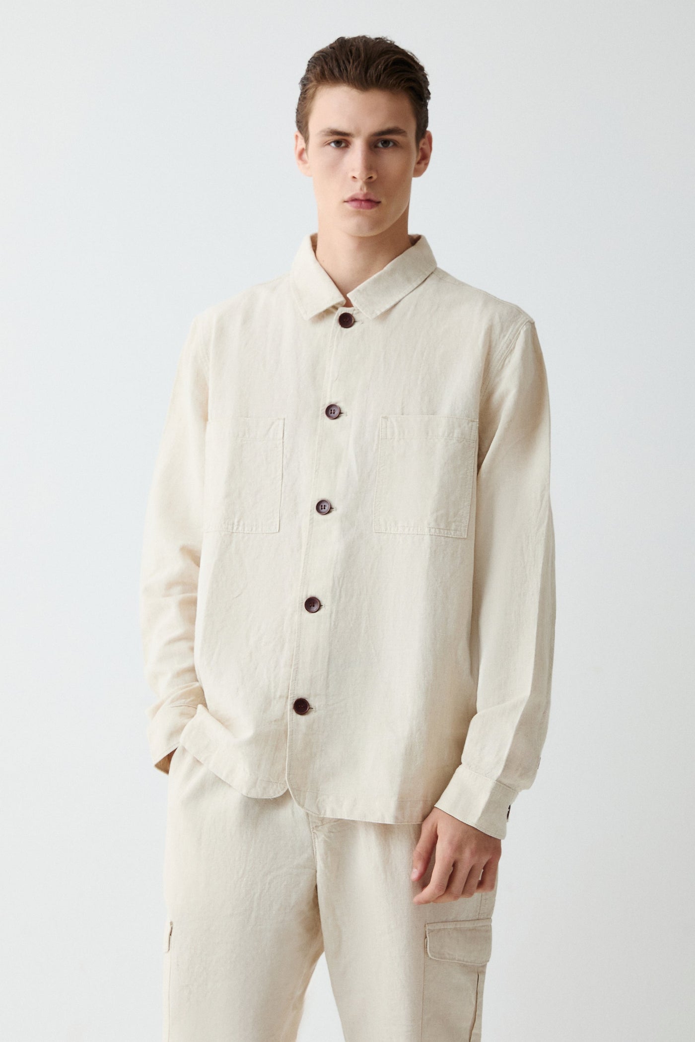 Linen Blend Overshirt