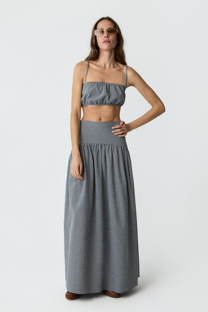 Gingham Maxi Skirt