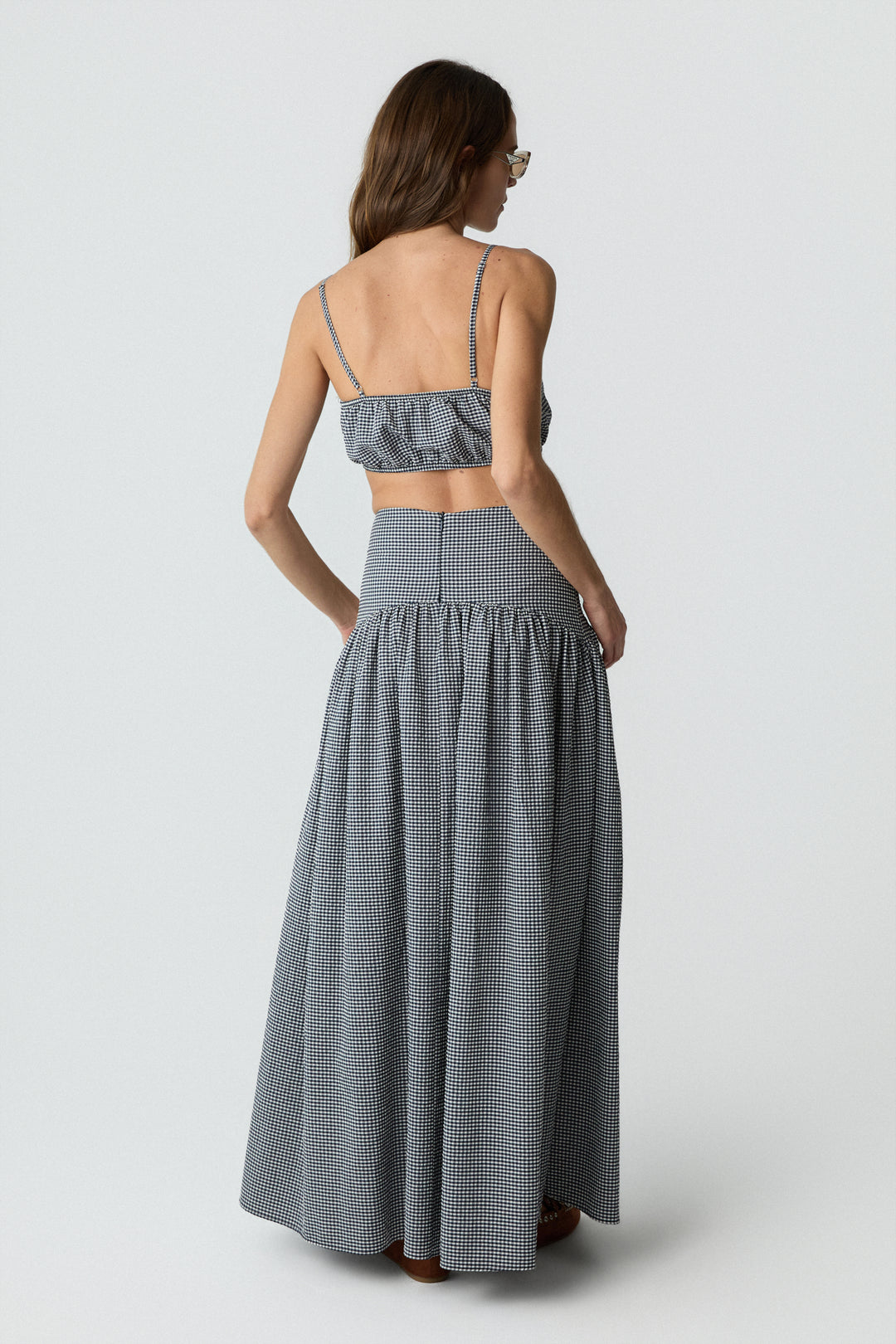 Gingham Maxi Skirt