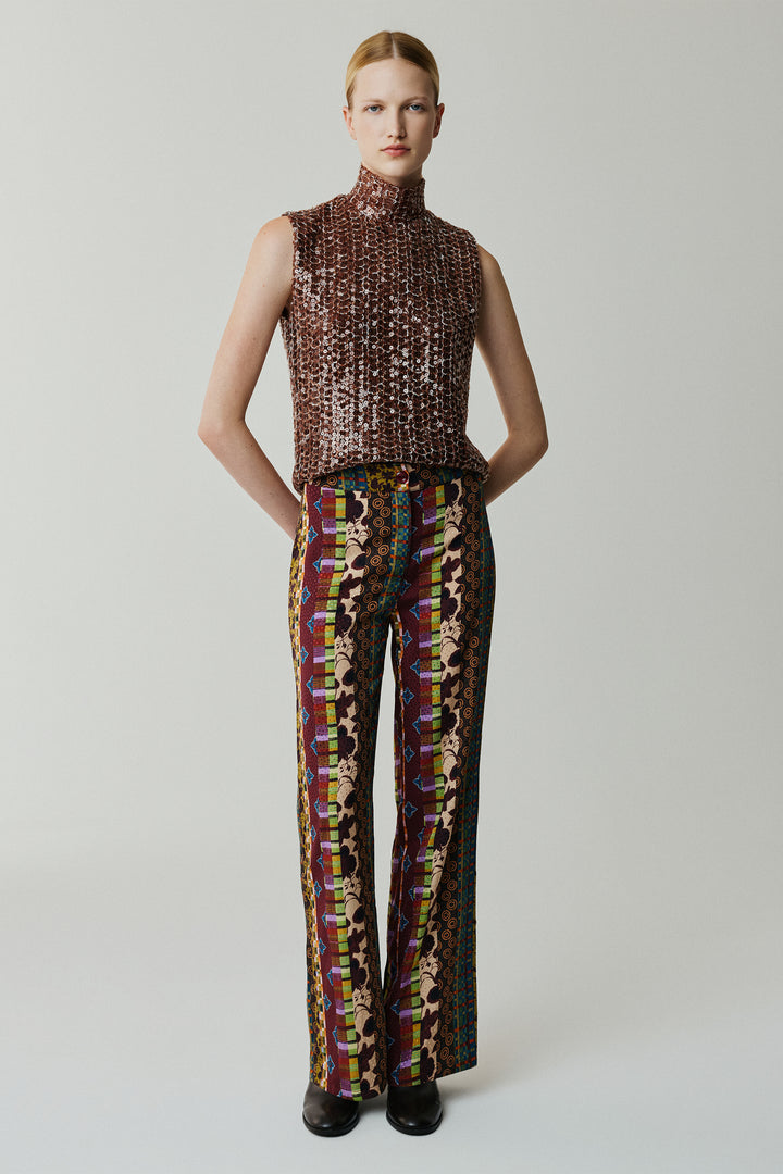Mix Print Trousers