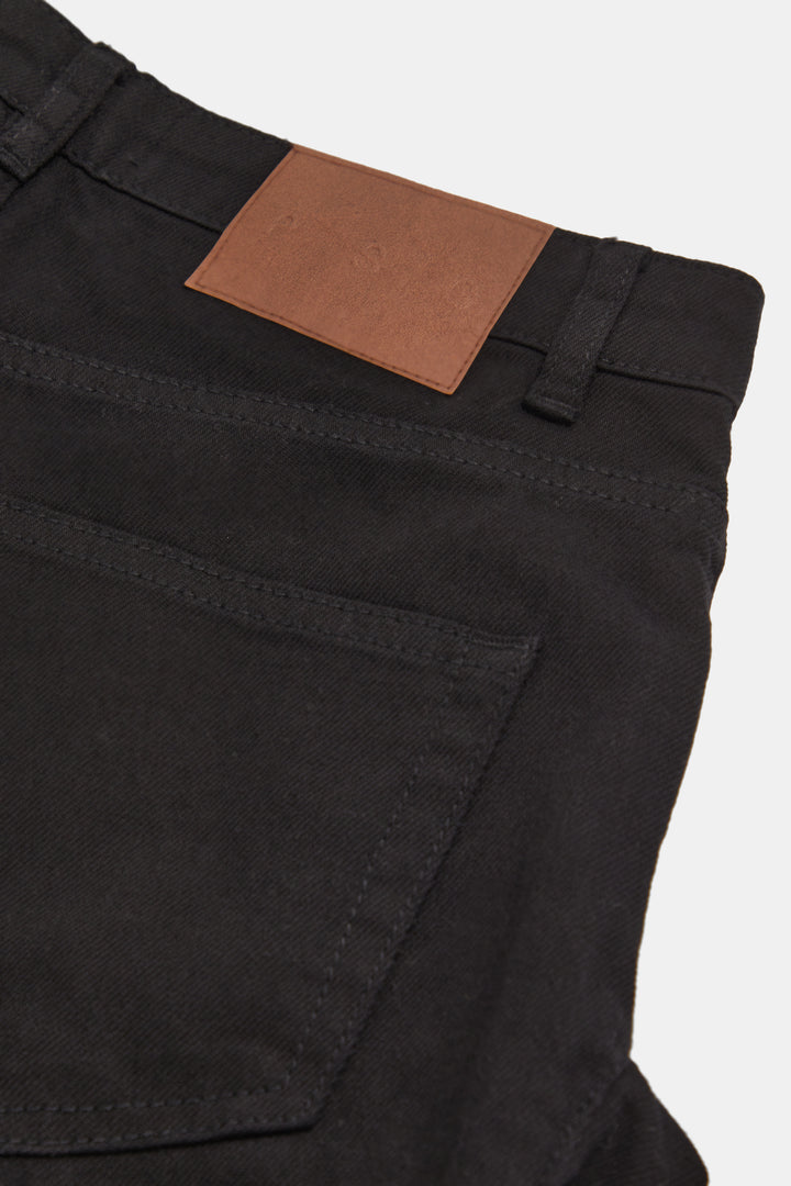 Ruffle Jeans Black