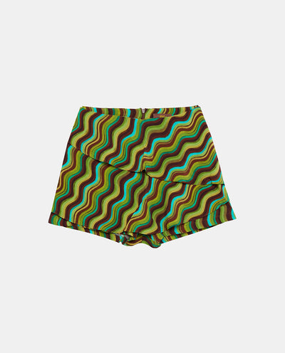 Wave Green Skort