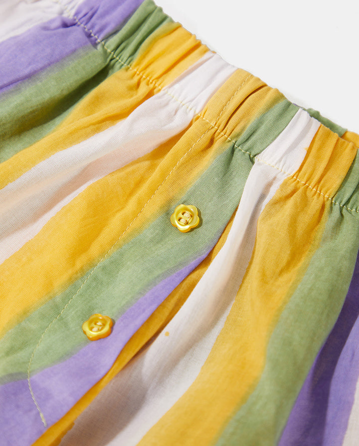 Yellow Striped Shorts