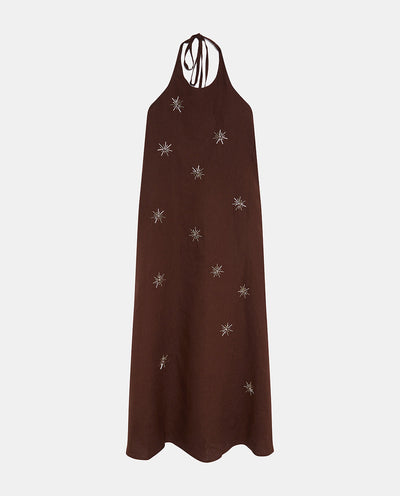 Brown Linen Dress