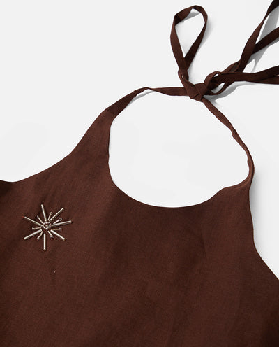 Brown Linen Dress