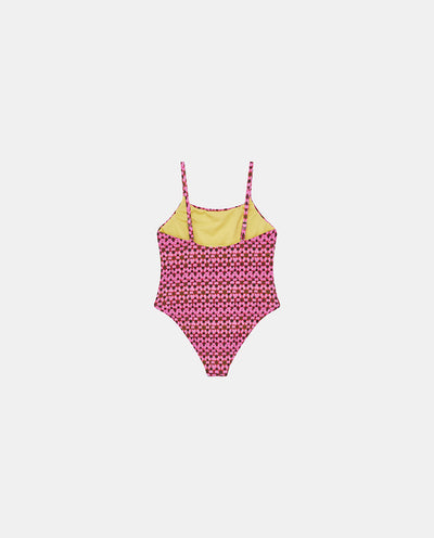 Pink Tie Dye Kids Swimsuit