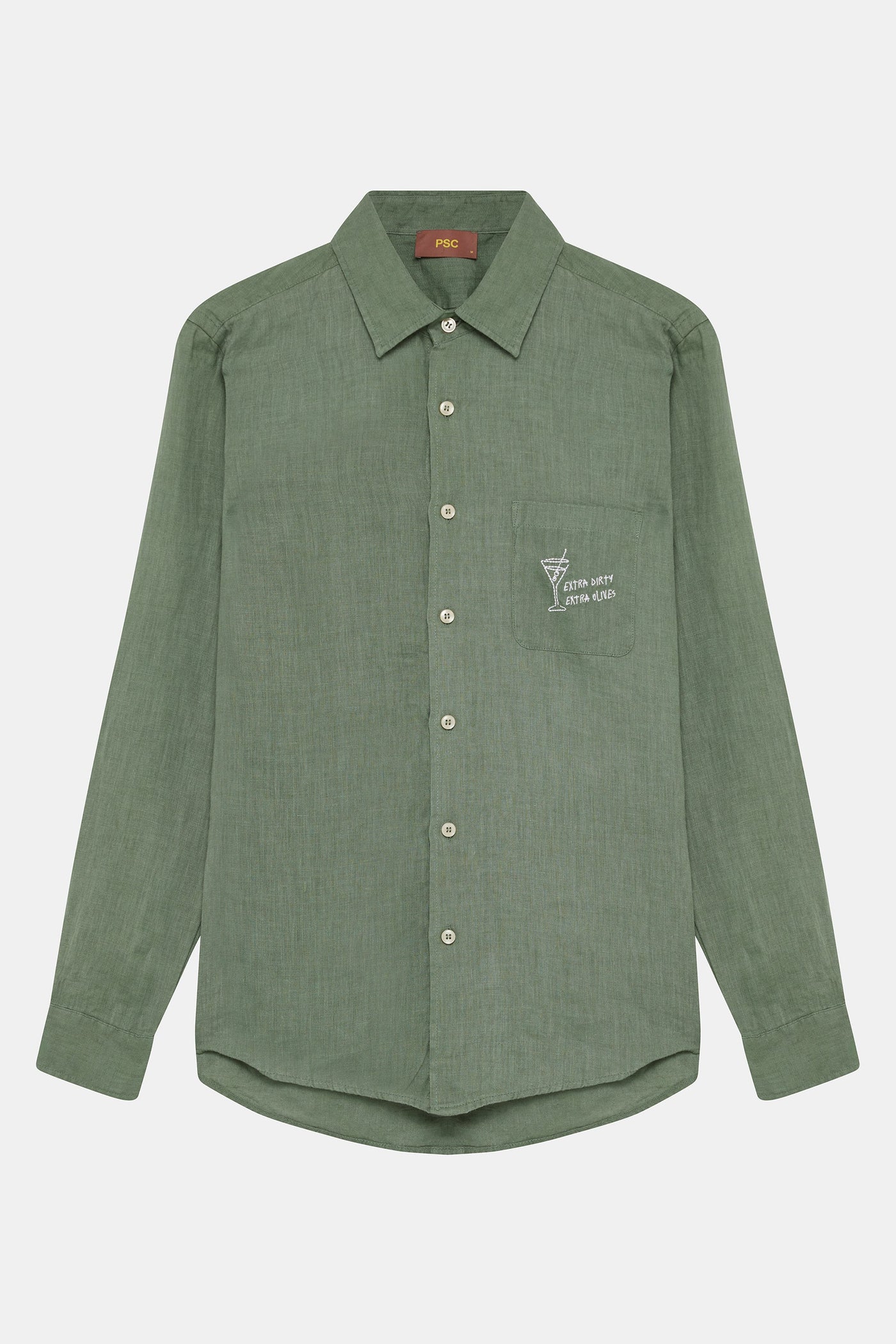 Sage Linen Men Shirt