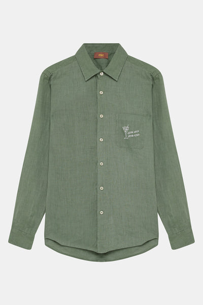 Sage Linen Men Shirt