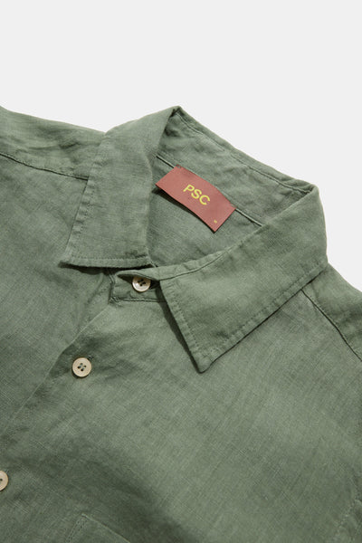 Sage Linen Men Shirt