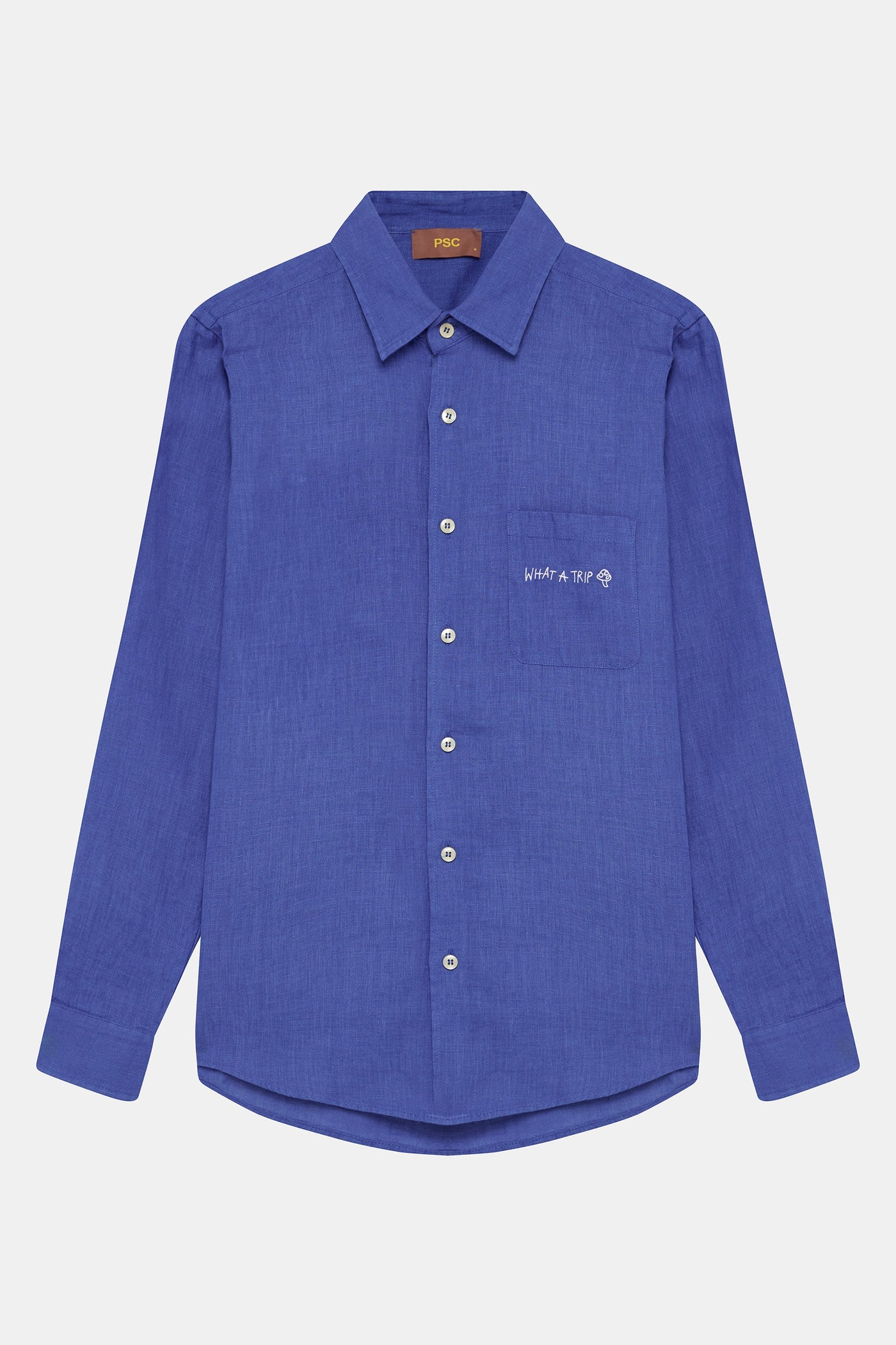 Blue Linen Men Shirt