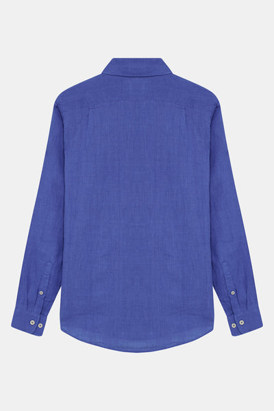Blue Linen Men Shirt