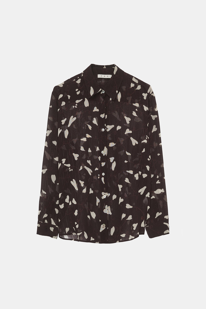 Hearts Shirt Brown