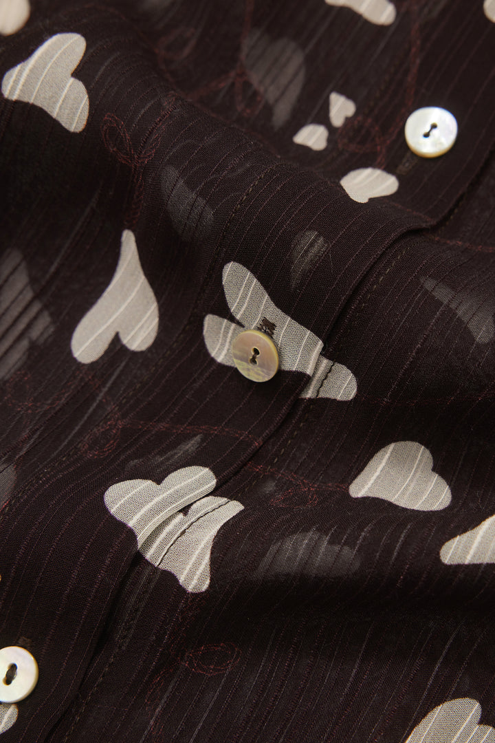 Hearts Shirt Brown