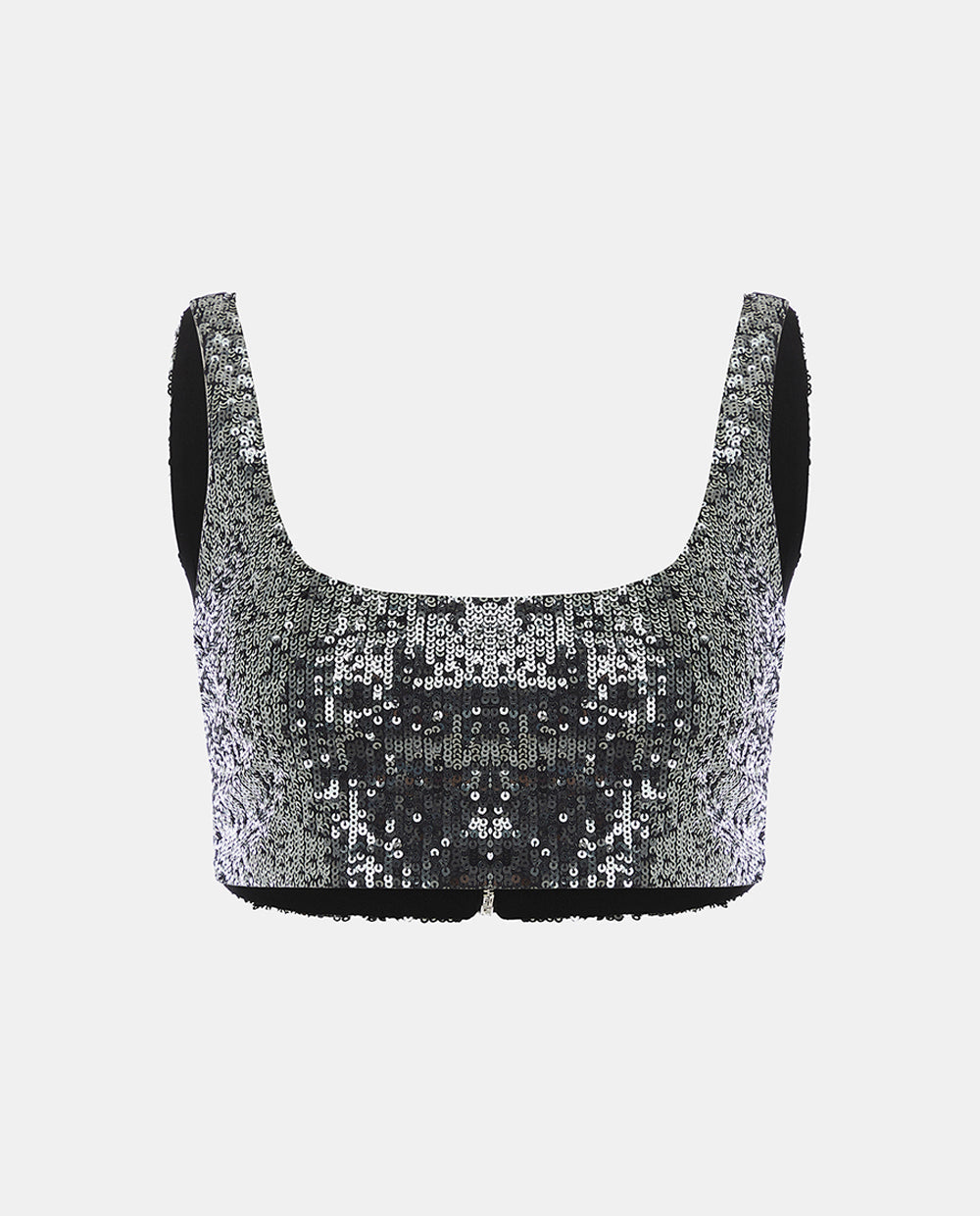 Grey Sequin Top