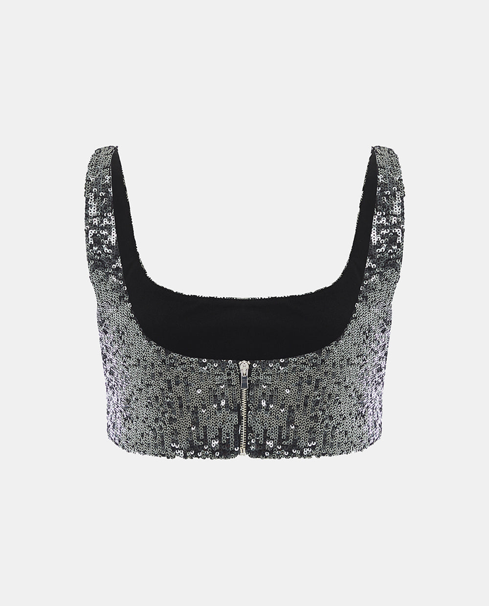 Grey Sequin Top