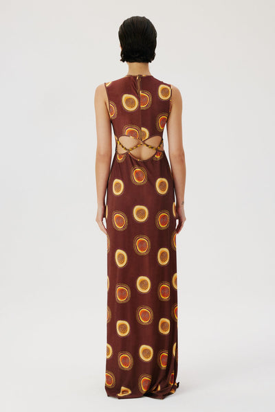 Yellow Swirl Maxi Dress