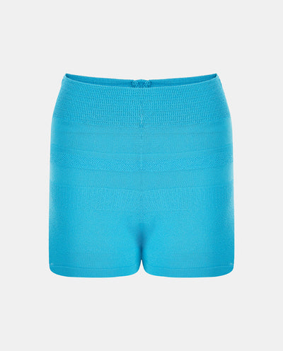 Blue Knitted Shorts