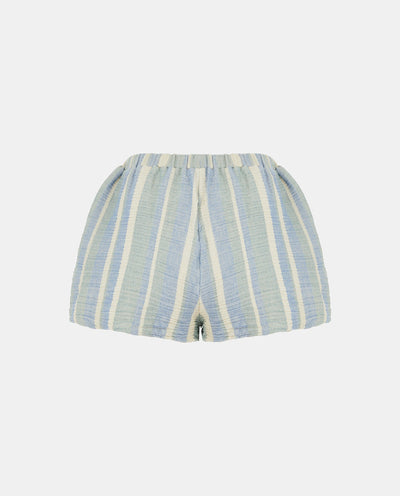 Blue Striped Shorts