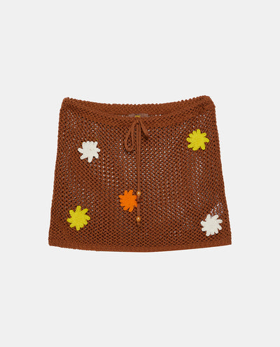 Brown Knitted Skirt